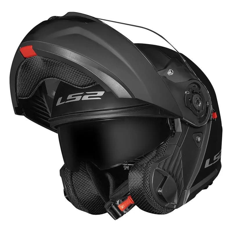 Capacete LS2 Strobe II FF908 Escamoteável Articulado Preto Fosco - LS2FF908PTF