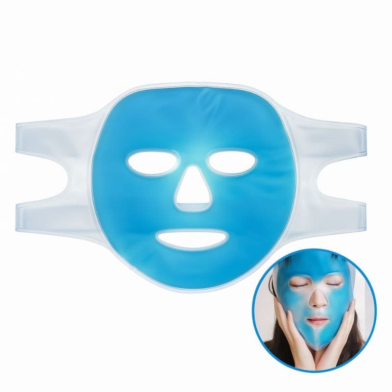 Máscara Térmica De Gel Rosto Facial Relaxante Quente ou Fria