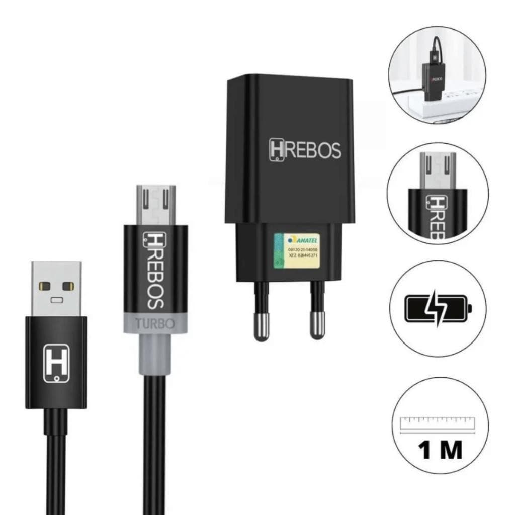 Kit Carregador Turbo 18w Hrebos Type-c