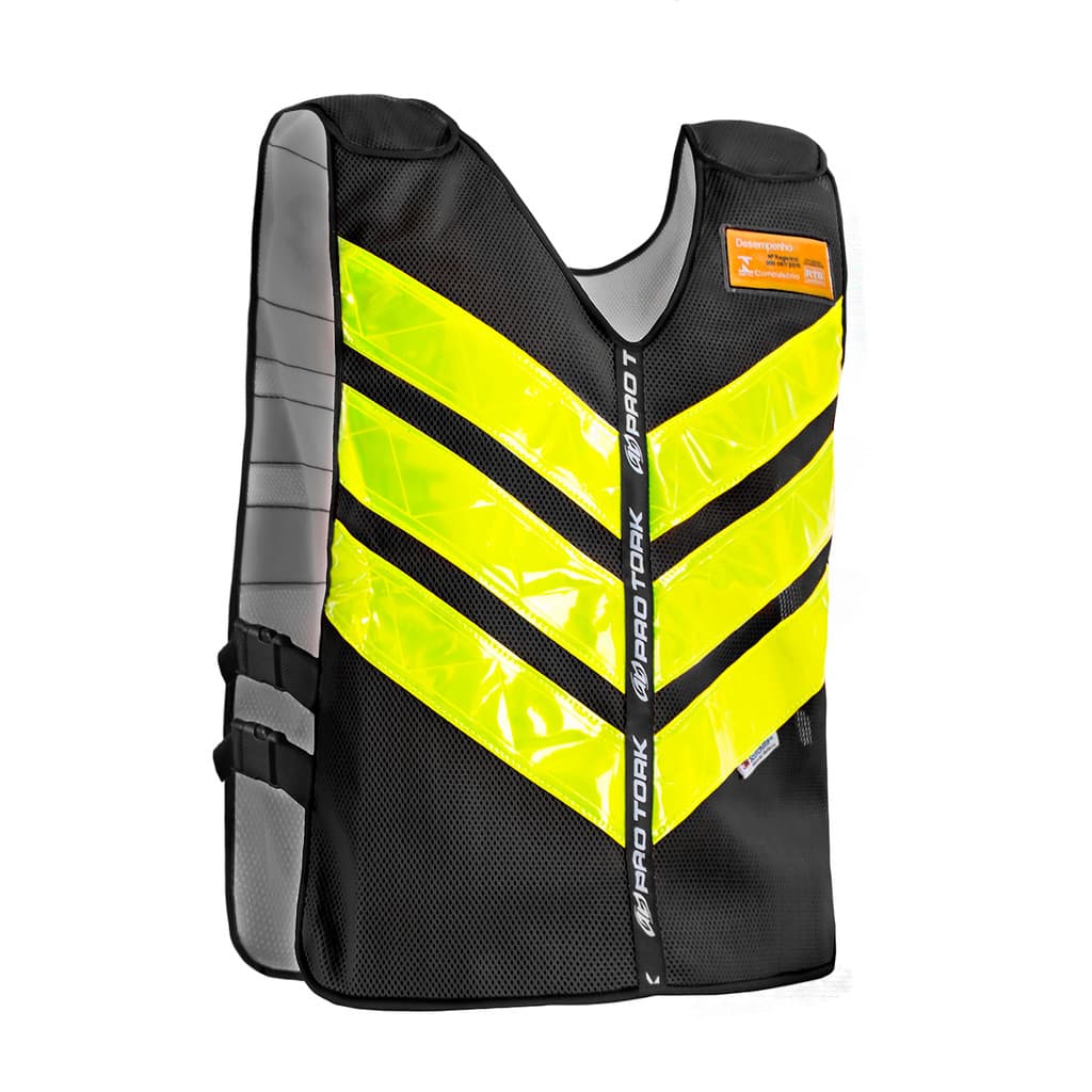 Colete Refletivo Moto Táxi Ventilado Protork Segurança Promo