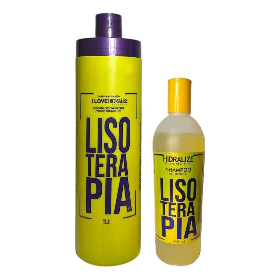 Combo Kit Lisoterapia 1l Shampoo Anti Resíduo 500ml Hidralise Progressiva