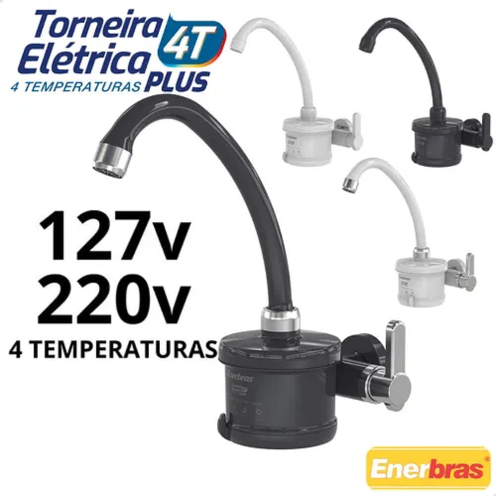 Torneira Eletrica Cozinha Parede Clean 4800w 5500w  Cores 127v 220v Enerbras