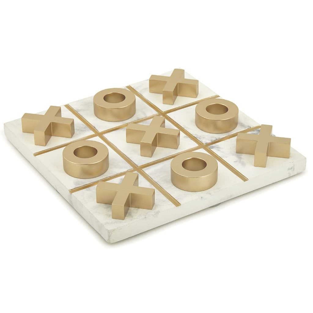 Jogo Da Velha Decorativo Cimento E Poliresina - Mart Collection