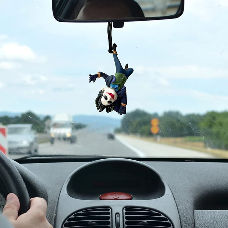 Enfeite de Carro de 5cm, Palhaço Acrobático, Decoração de Personagem de Anime, Acessório para Espelho Retrovisor de Carr