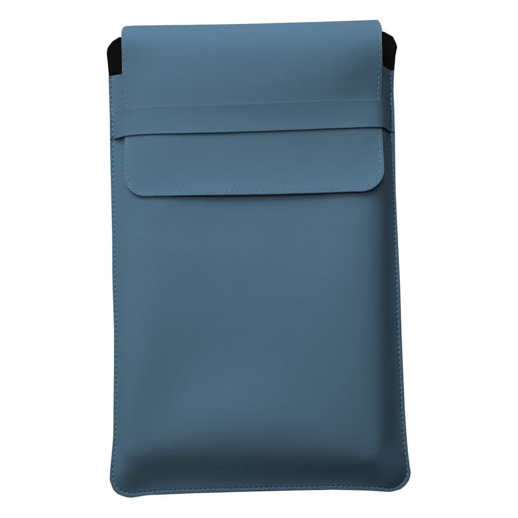 Luvas Pasta Capa Case Para Notebook Couro Azul Oceano