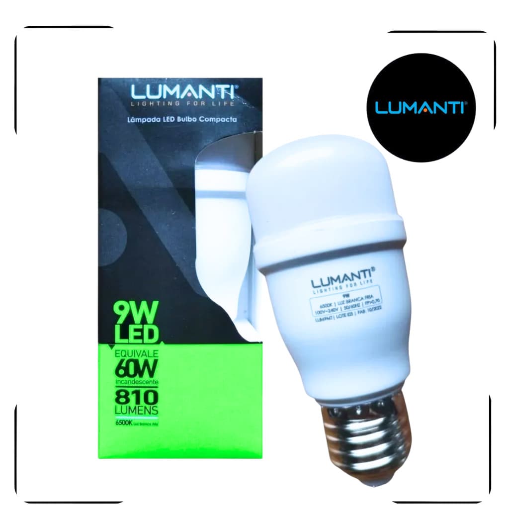 Lâmpada Led Compacta T45 9w E-27 Branco Frio 6500k Lumanti