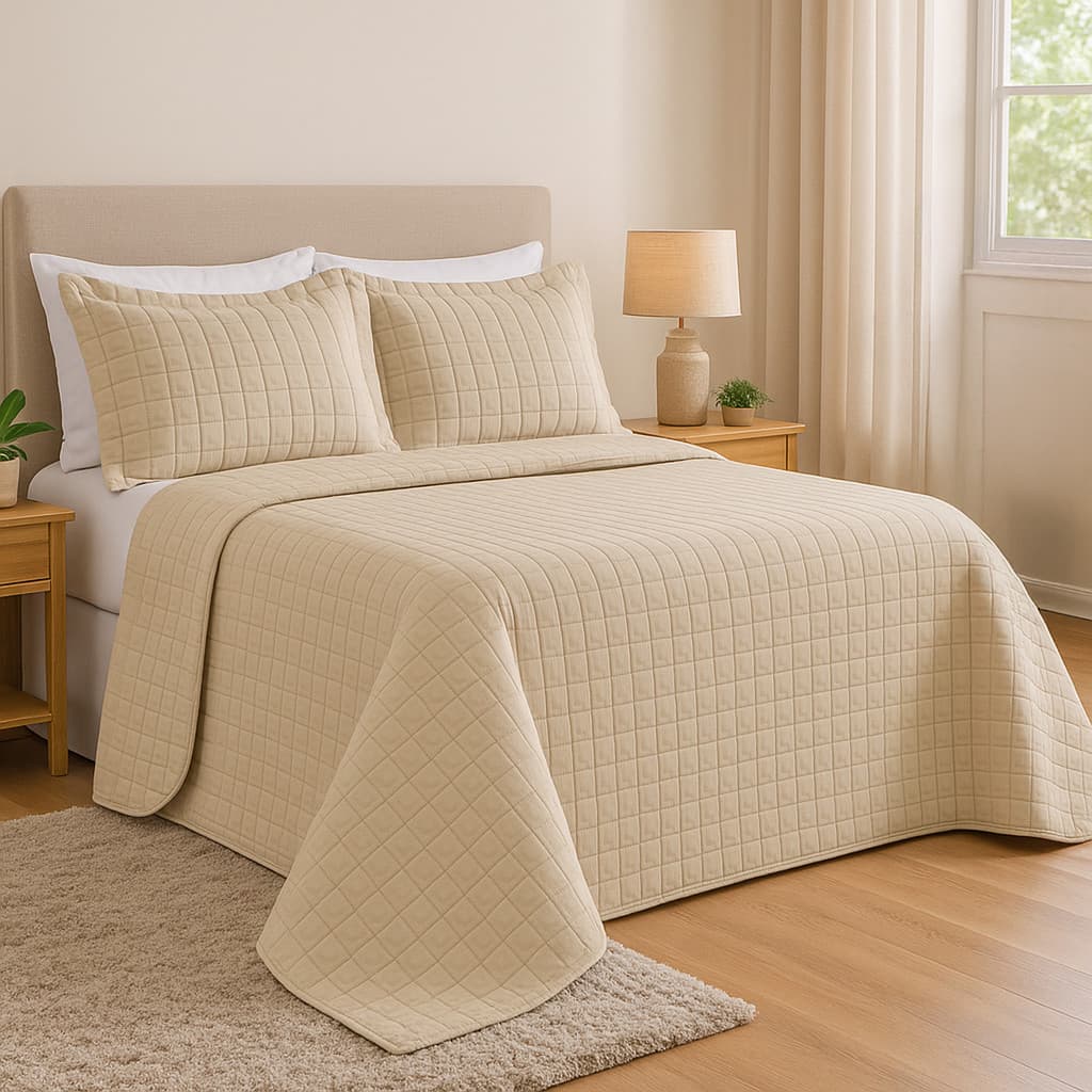 Cobre Leito 03 Peças 400 Fios Matelado Dupla Face Micropercal Cama Casal e Queen