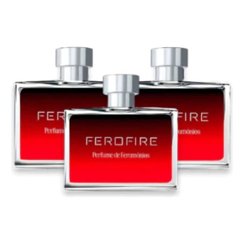 3 Ferofire By Atracione Perfume Masculino 50ml Cada
