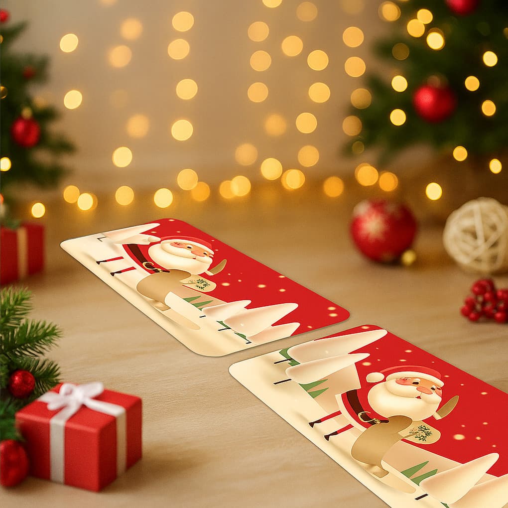 Kit Tapete Natal 2 Peças – Cozinha Decorada – Pronta Entrega 🎄