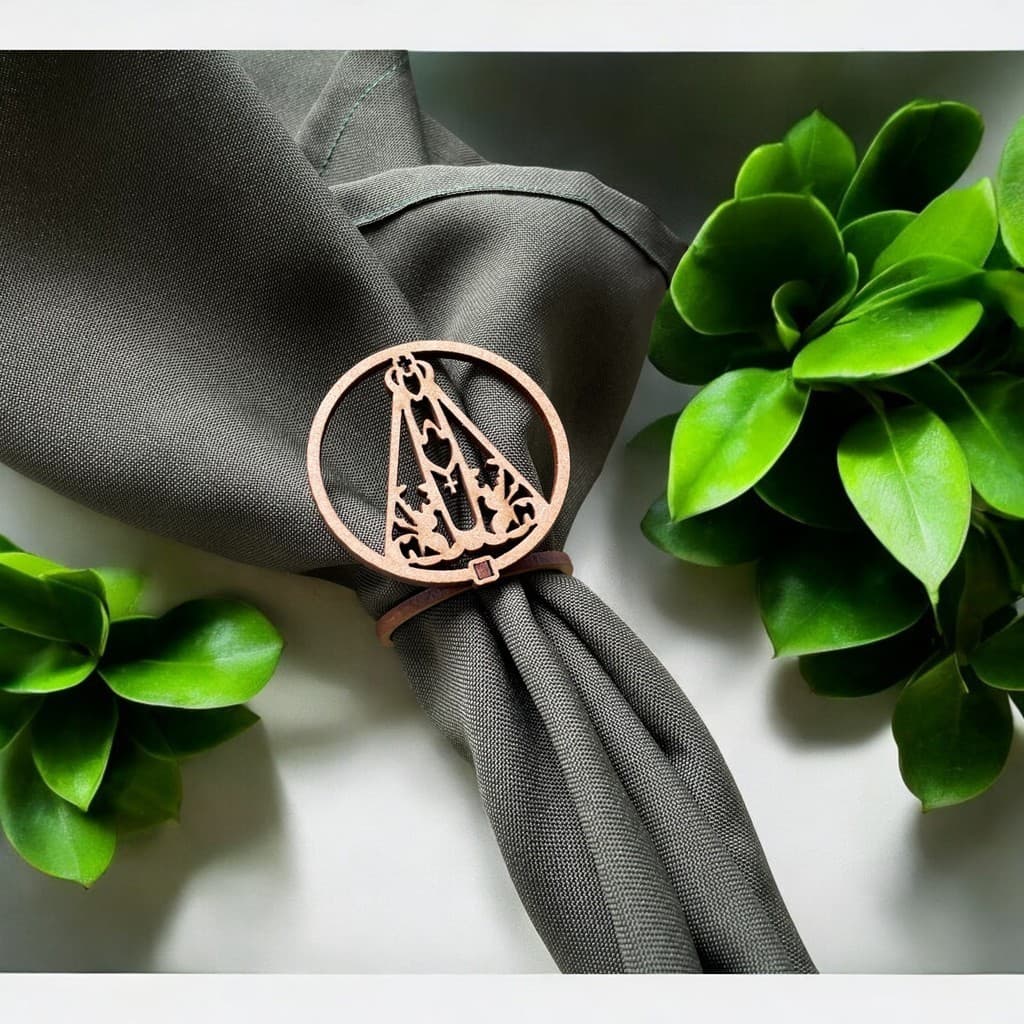50 Porta Guardanapos - Nossa Senhora Aparecida - MDF Cru - Mesa Posta - Decoração de Mesa