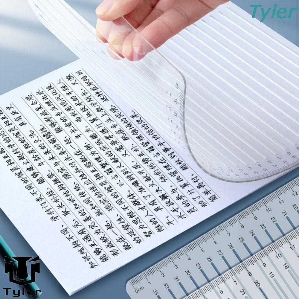 TYLER Linha Reta Régua Stencil A4 Transparente De Escrita À Mão Exame De Papelaria Em Casa