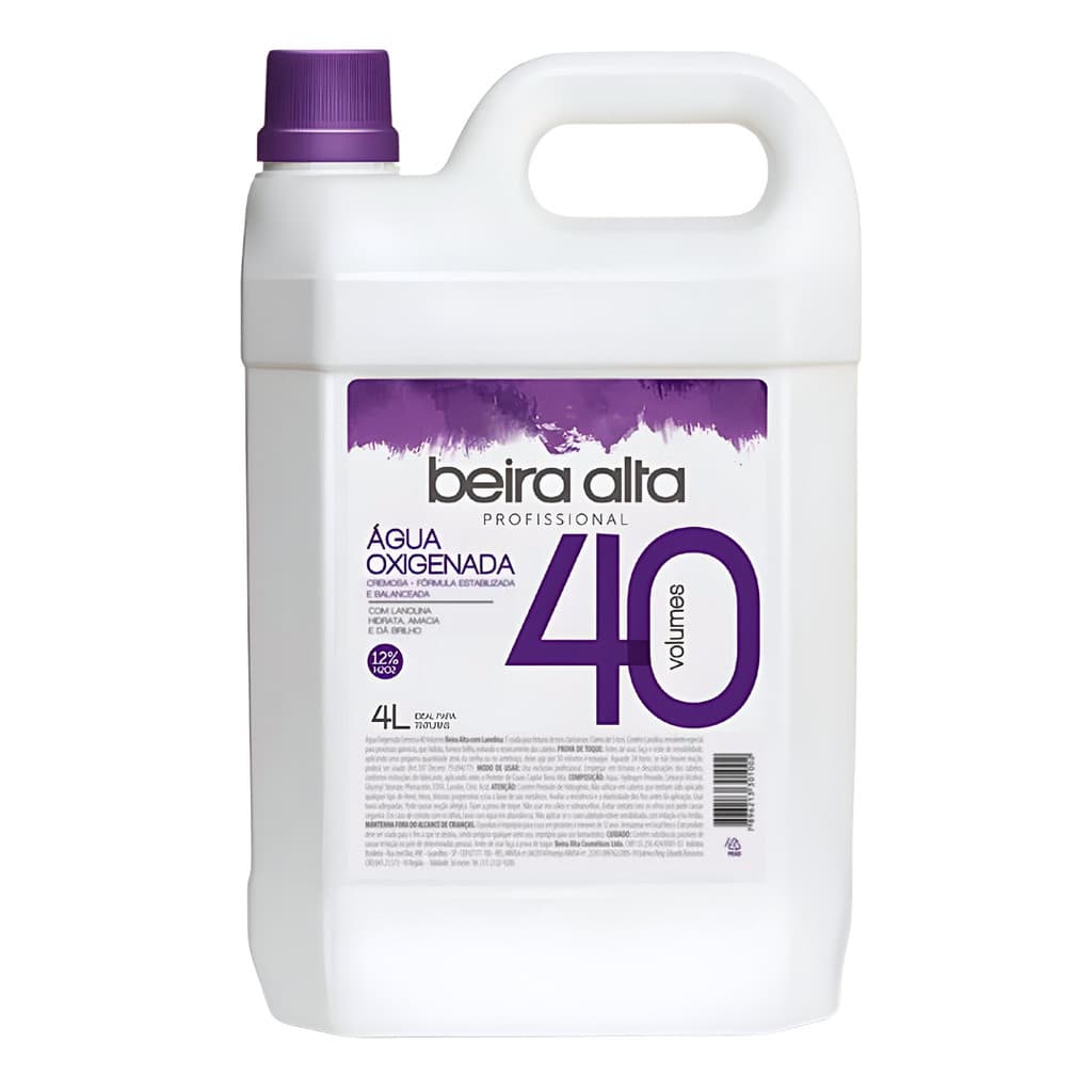 Água Oxigenada Beira Alta 40 Volumes 4L