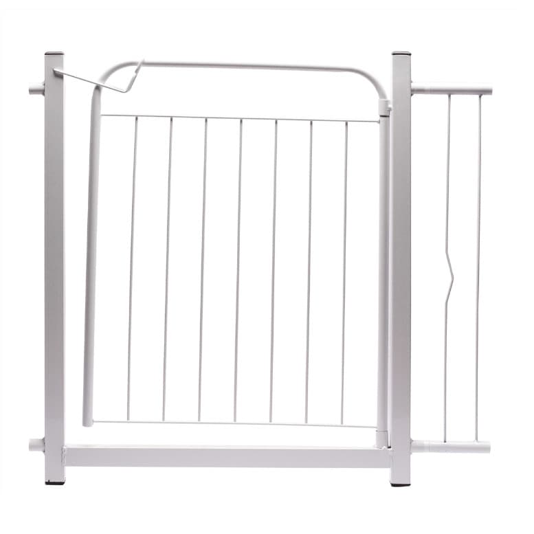 Grade Portão Porta Proteção Pets Crianças Com Extensor Branco 80CM
