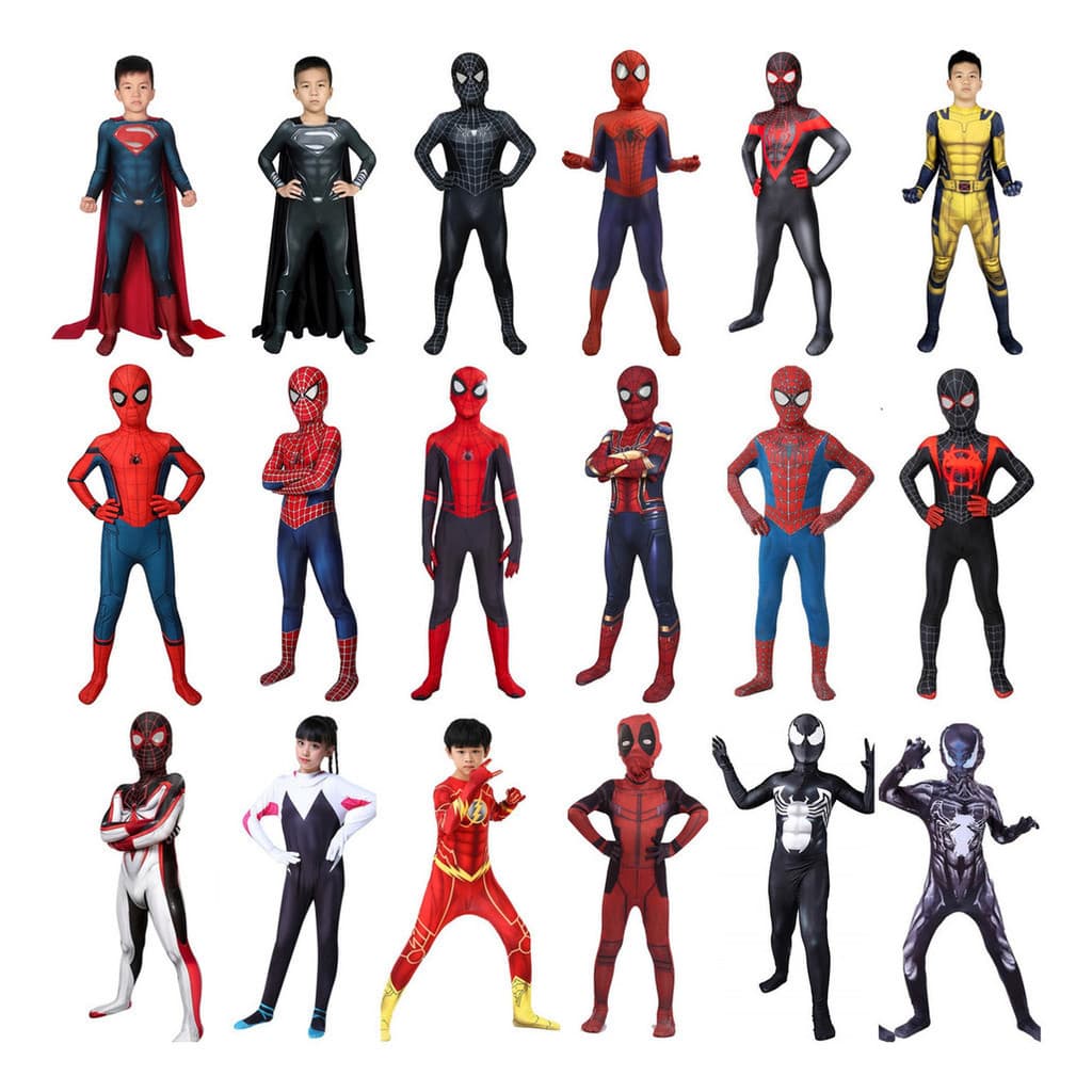 Fantasia Crianças Homem Aranha Miles Andrew tobey Espetacular Infantil Lentes e Máscara
