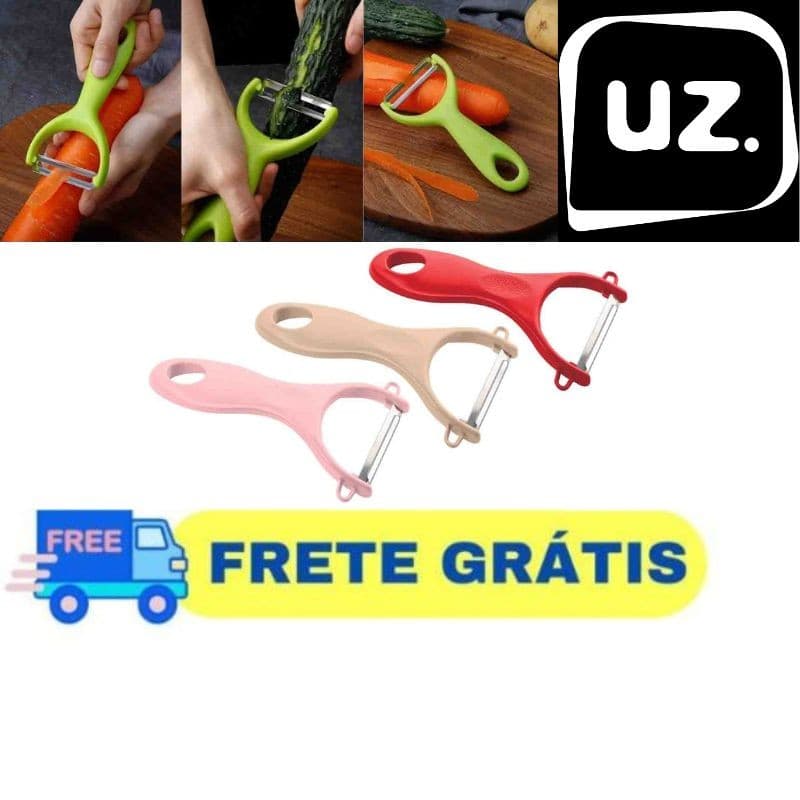 Descascador De Frutas E Legumes Multiuso Em Aço Inox E Plástico UZ Envio Imediato