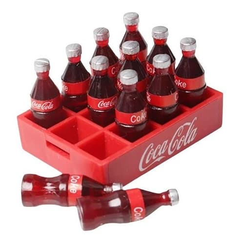 Casa Casinha Boneca Acessórios Mini Garrafinhas Coca Cola