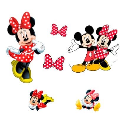 Adesivo de Parede Infantil Minnie Mouse Mickey Mouse Disney