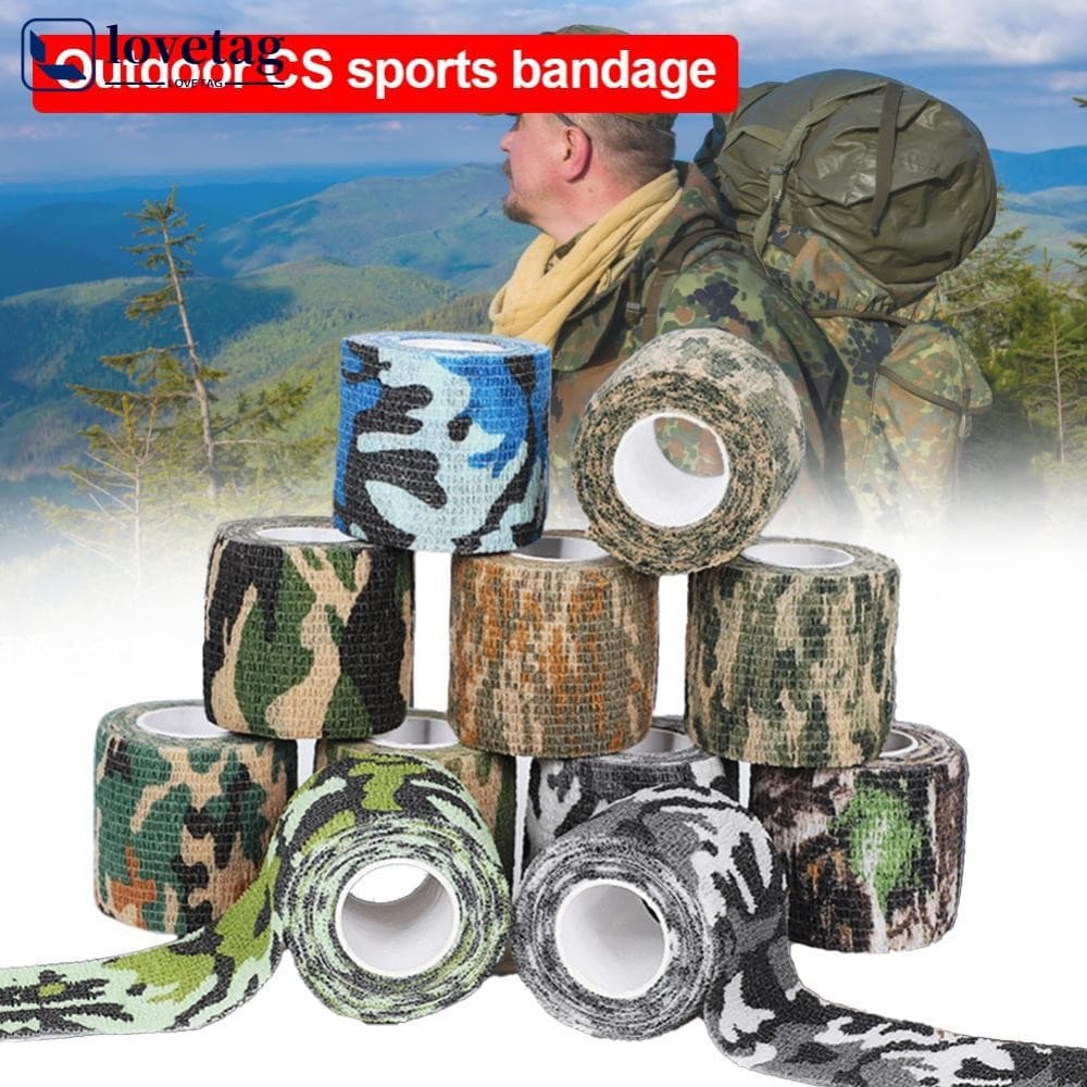 LOVETAG Impermeável Camo Envolve Caminhadas Acampamento Camuflagem Fita Tecido Não A7C6