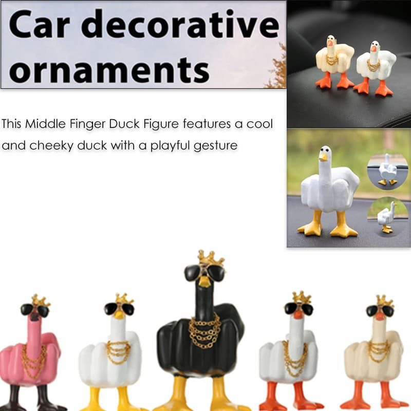 Pato Meio Dedo Resina Para De Figura Funny Duck Figurine Finger Resin Craft Home phdbr