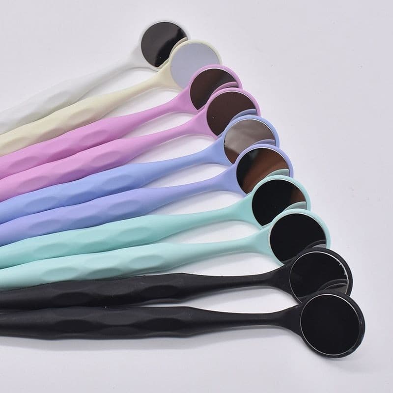 10 Pçs/Caixa Espelho De Beleza Dupla Face Refletor De Superfície Frontal Premium Com Alça
