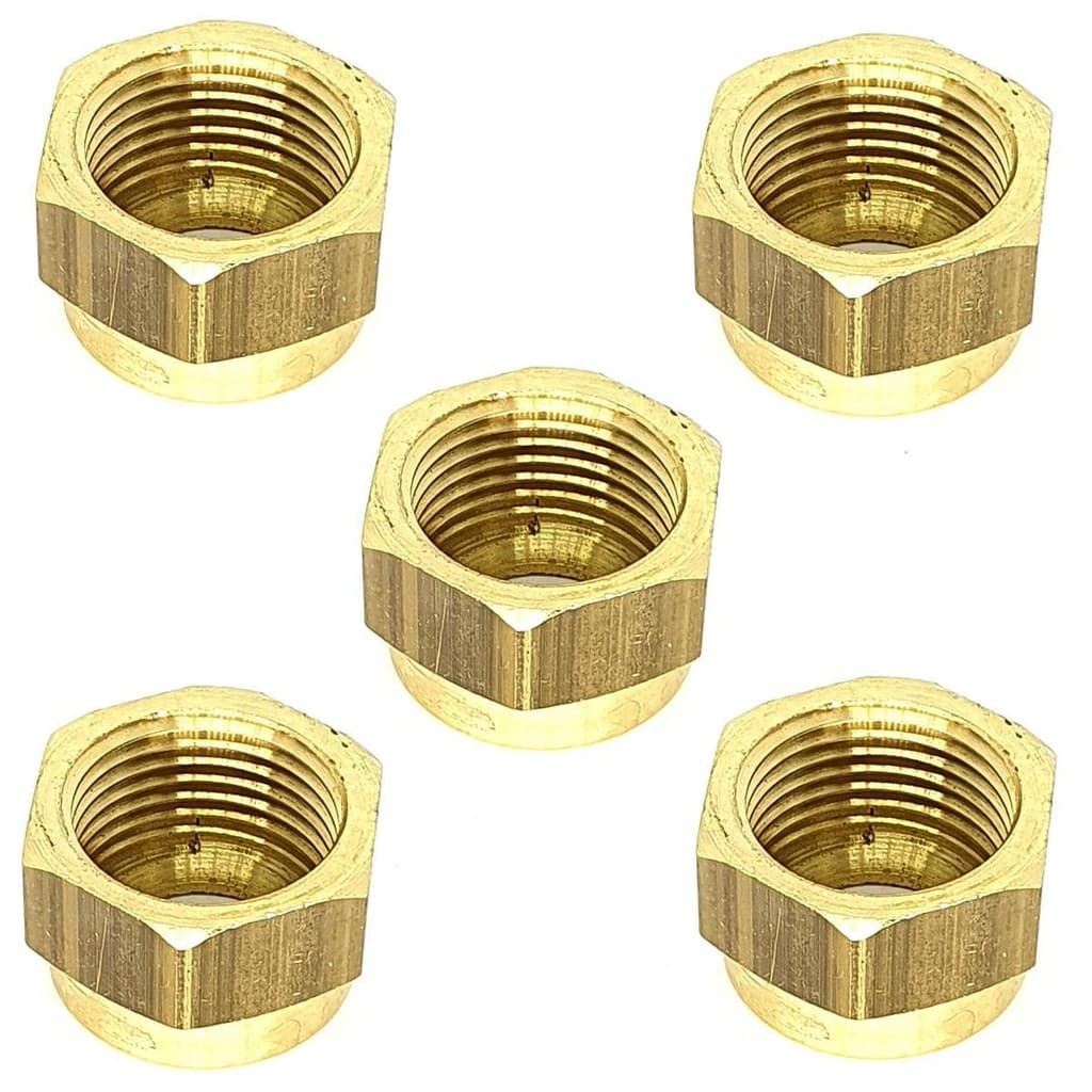 Kit 05 Unidades Porca Ar Condicionado Para Flange 5/16 Latão