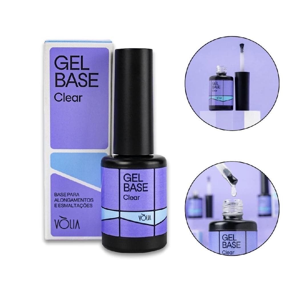 Gel Base Clear Alongamento de Unhas LED/UV Frasco 9g Vòlia Nail Designer Manicure Cabine Esmaltação