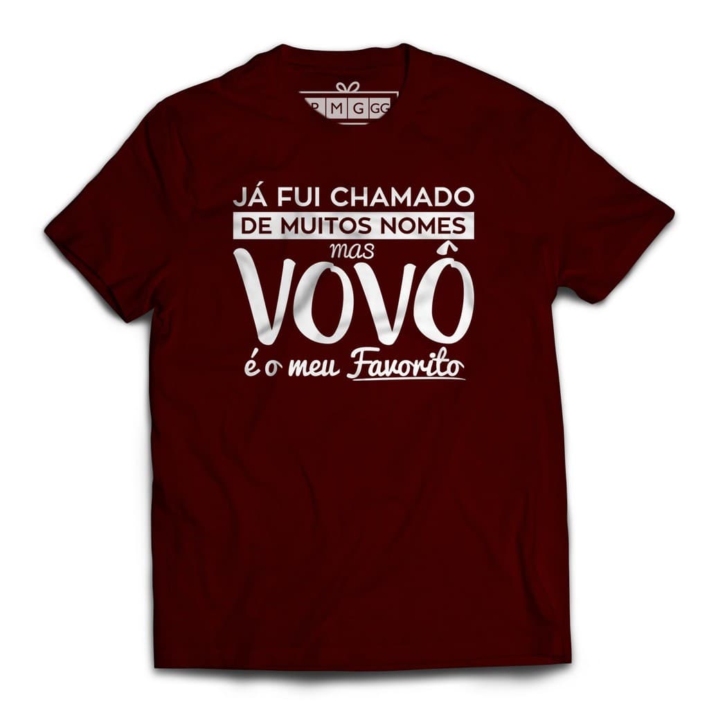 Camiseta já fui chamado de muitos nomes mas vovô é o meu favorito - dia dos pais vô 100% Algodão