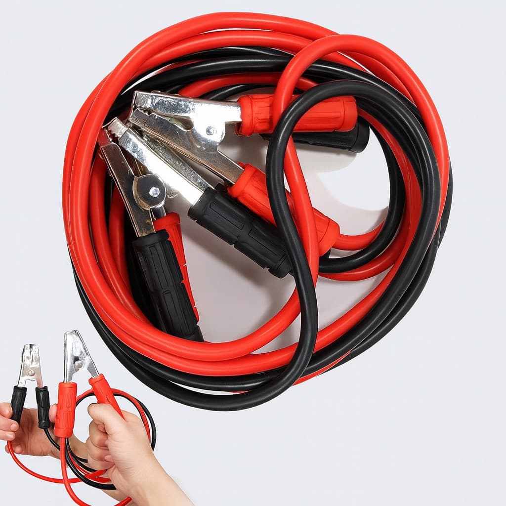 Kit 2 Cabos Para Recarga De Bateria  Automotiva 300 Amp 2,2 Metros Transferência Chupeta Carro