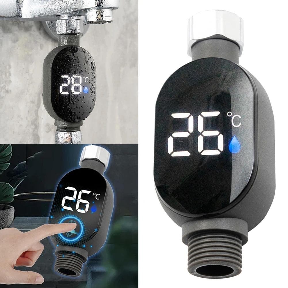 Tela LED 3 Unidades 0 ~ 99 ° C Casa Chuveiro De Água Termômetro Banho Termostato Medição Inteligente Temperatura Banheir
