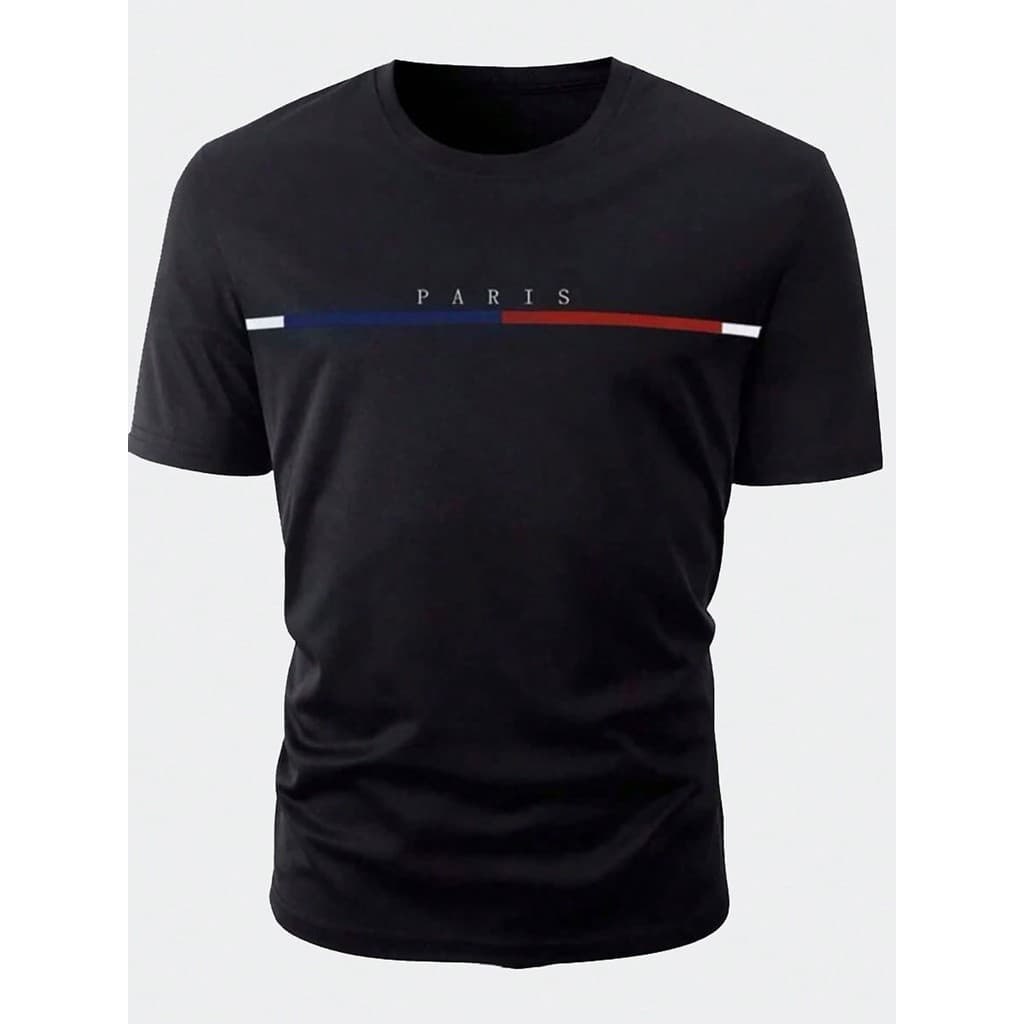 Camiseta Escrito lançamento Paris Z  Masculina  verão