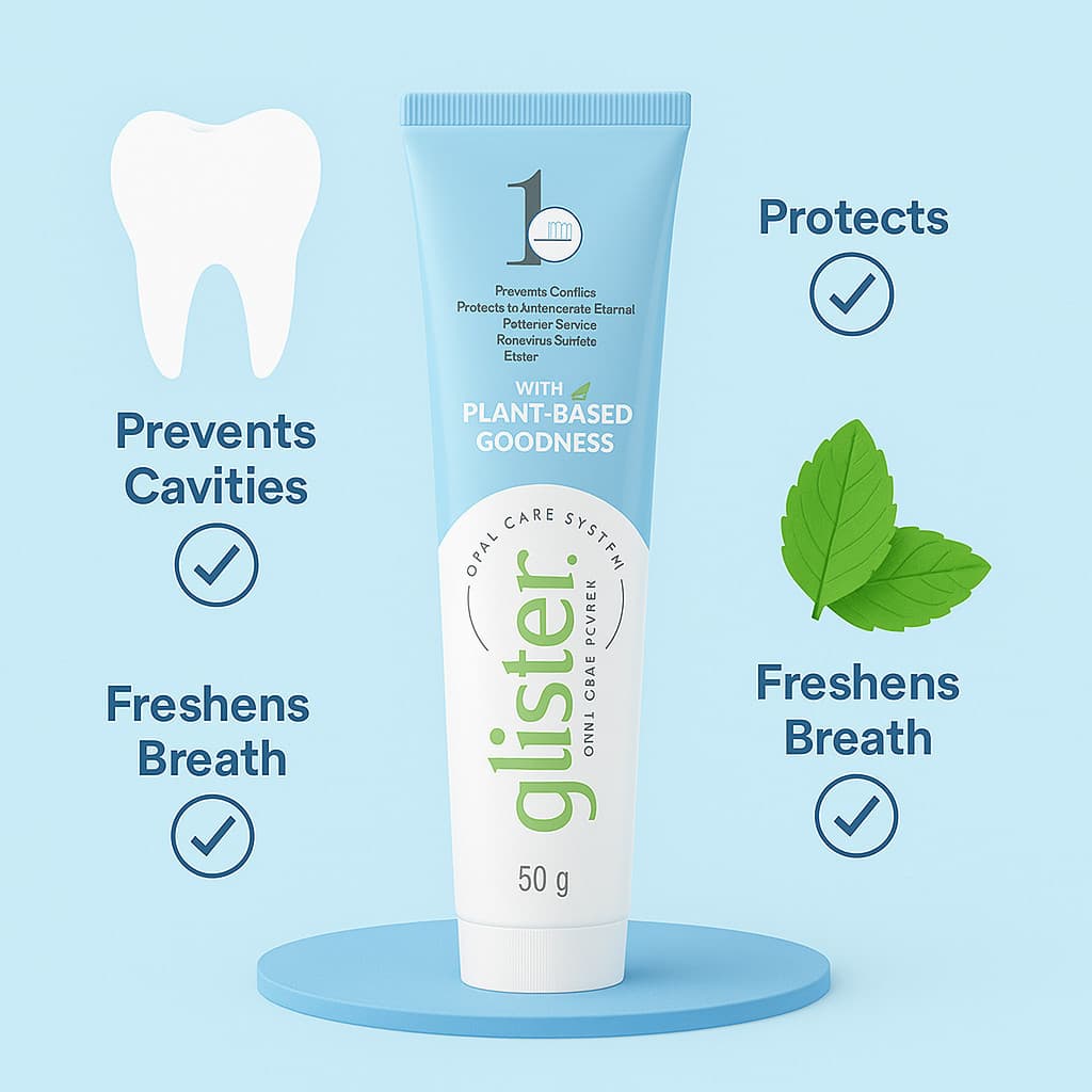 Creme Dental Hortelã Importado Glister - 50gr Glistter