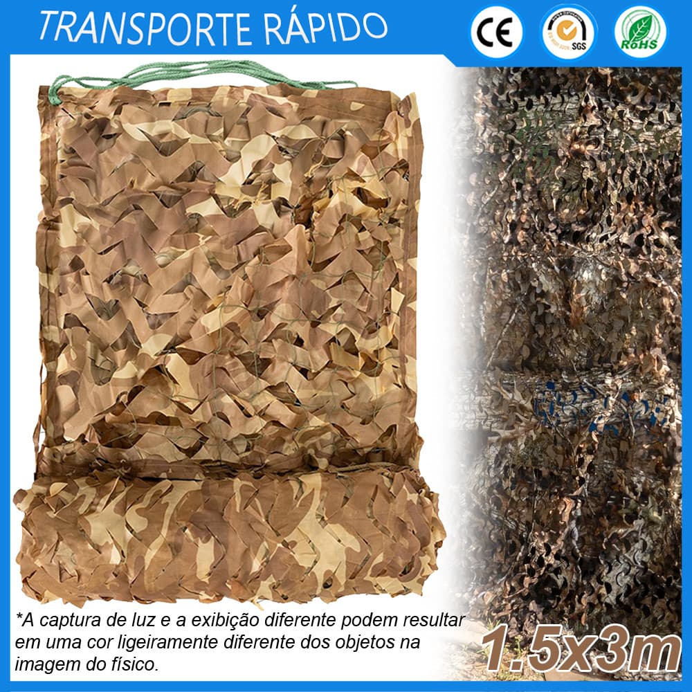 Rede de camuflagem Rede de camuflagem do deserto 1,5x3m Proteção solar Decorações de festas de caça e tiro