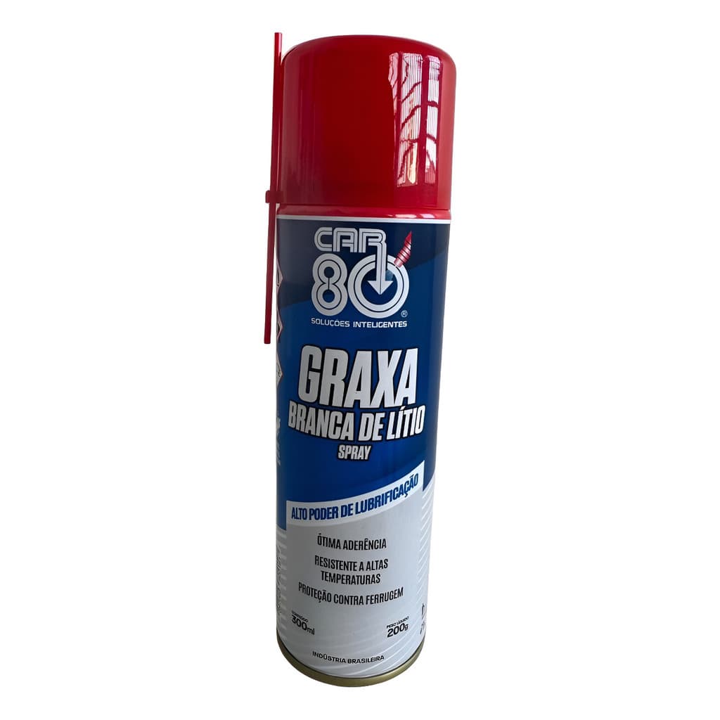 Graxa Branca De Litio Spray Alta Lubrificação Car80 300ml
