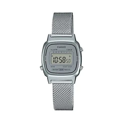 Relógio Casio Vintage LA670WEM-7DF Prata Feminino