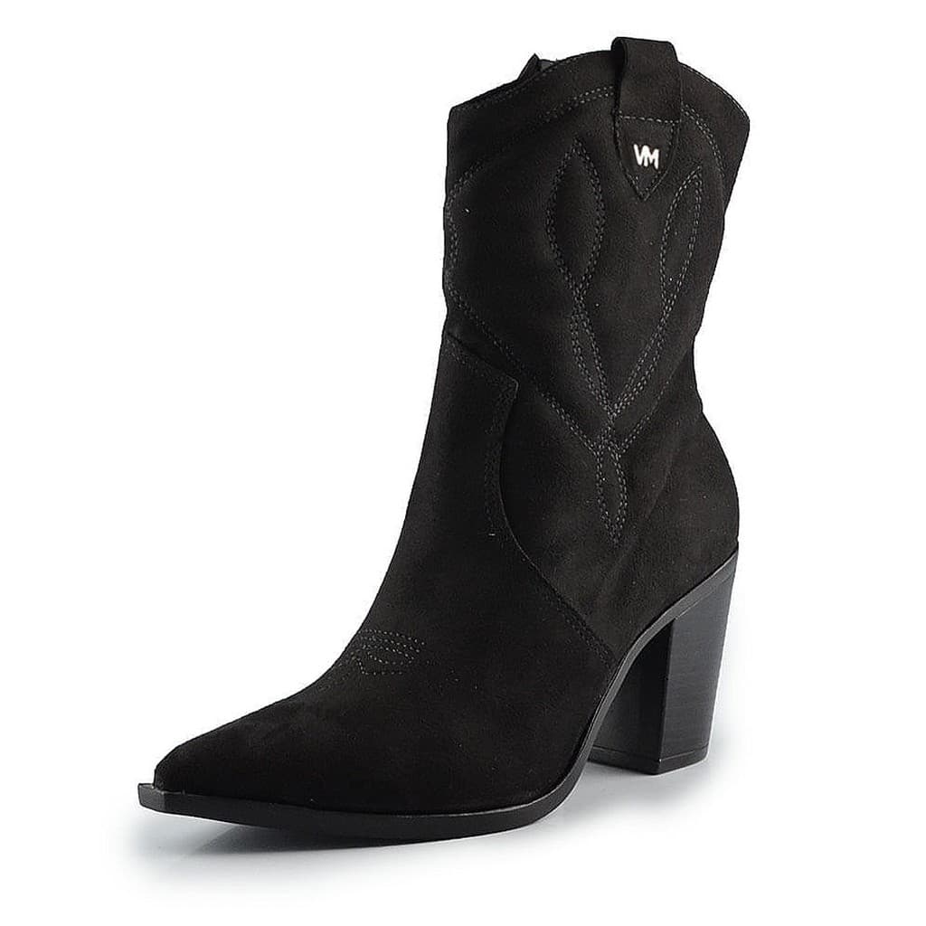 Bota Country Feminina Camurça Salto Bloco Médio Via Marte