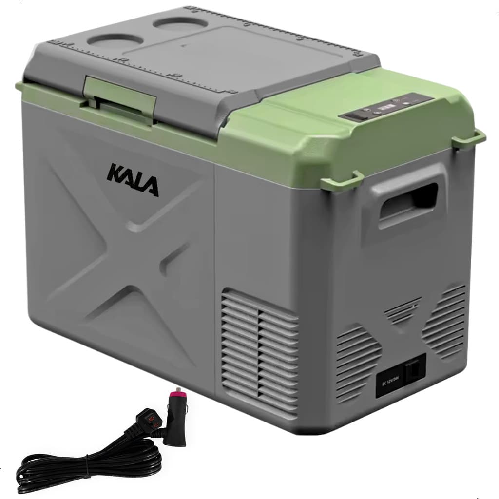 Geladeira Portatil 25 Litros 12v 24v 110v 220v Atinge -20ºc X25 Quadrivolt 25L Com Fonte Caminhão Motorhome Lancha Barco
