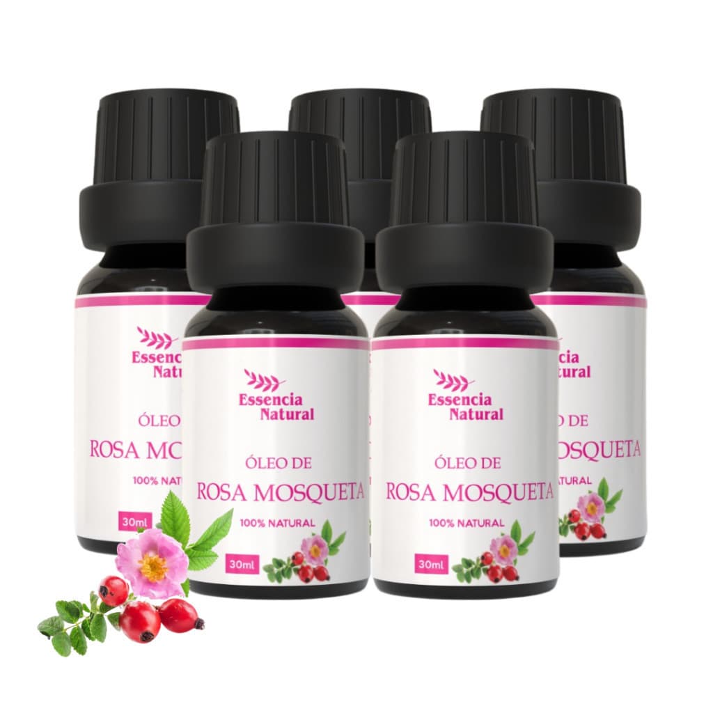 Óleo Vegetal De Rosa Mosqueta 30 ml - 100% Natural - Kits Com 2, 3 e 5 Unidades