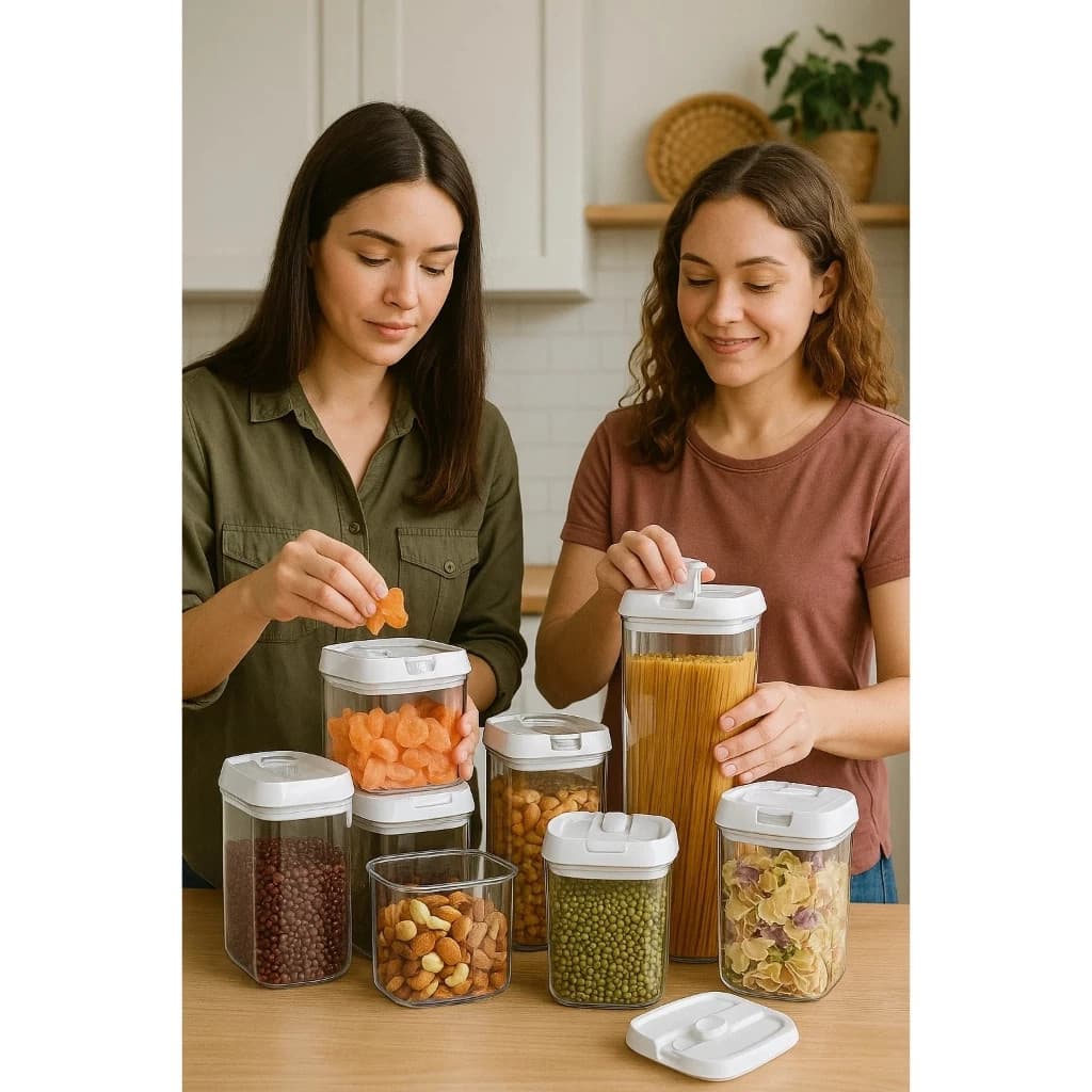Kit 7 Peças Potes Armazena Vasilha Cozinha Recipiente Condimento Conserva Guarda Tempero Tigela