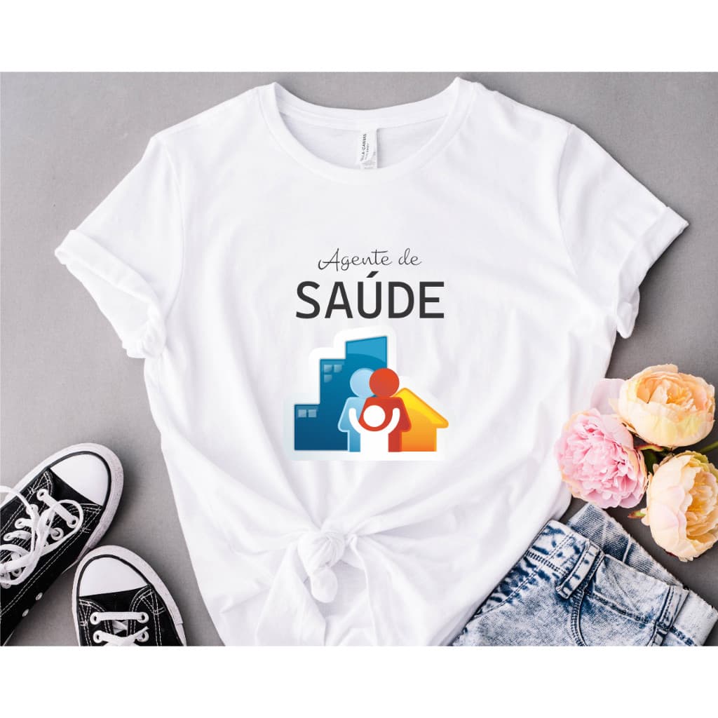 Camisa Linda Blusa Tshirt Agente de Saúde, Agente comunitário de Saúde Feminina Premium Envio Imediato