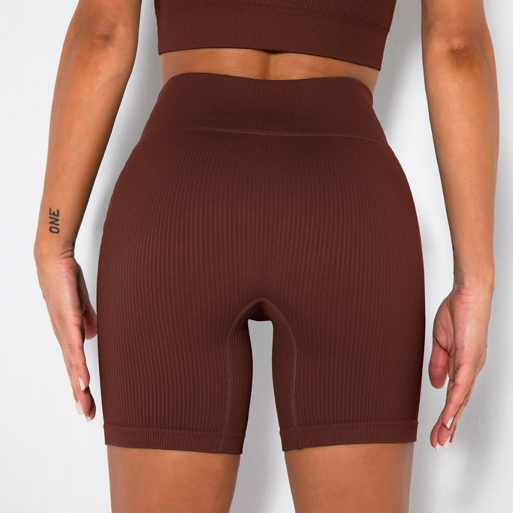 Shorts Esportivos Femininos Thick Breathable HighWais  Hip Sem Costura CalçAs Esportivas De Corrida
