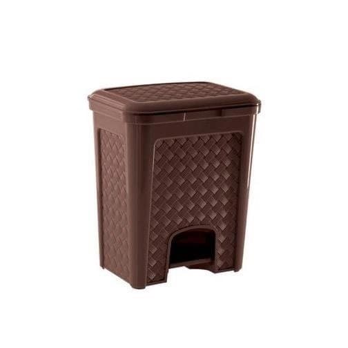 Lixeira Com Pedal Rattan 13 Litros Marrom