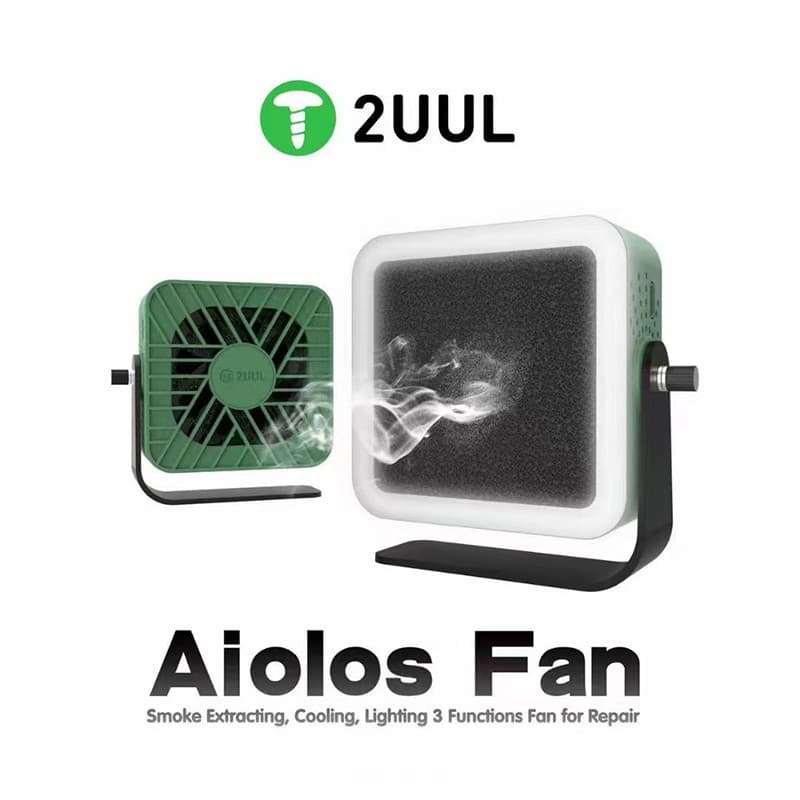 Ventilador De Resfriamento Aiolos 1pc 2UUL Com Cura UV , Extração De Fumaça E Funções De Dissipação Rápida De Calor Para Reparo De Telefones Celulares
