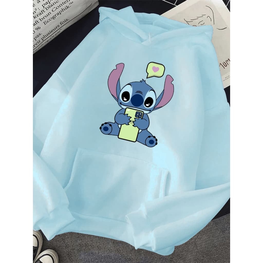 Blusa Moletom Canguru Desenho Animado Coala Stitch