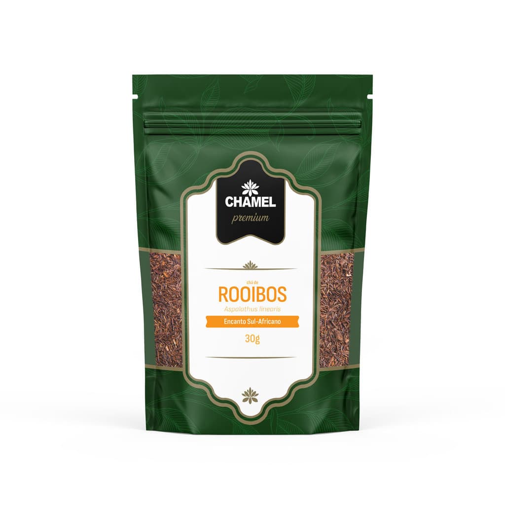 Chá de Rooibos (Aspalathus linearis) Encanto Sul-Africano 30g  Chamel Premium