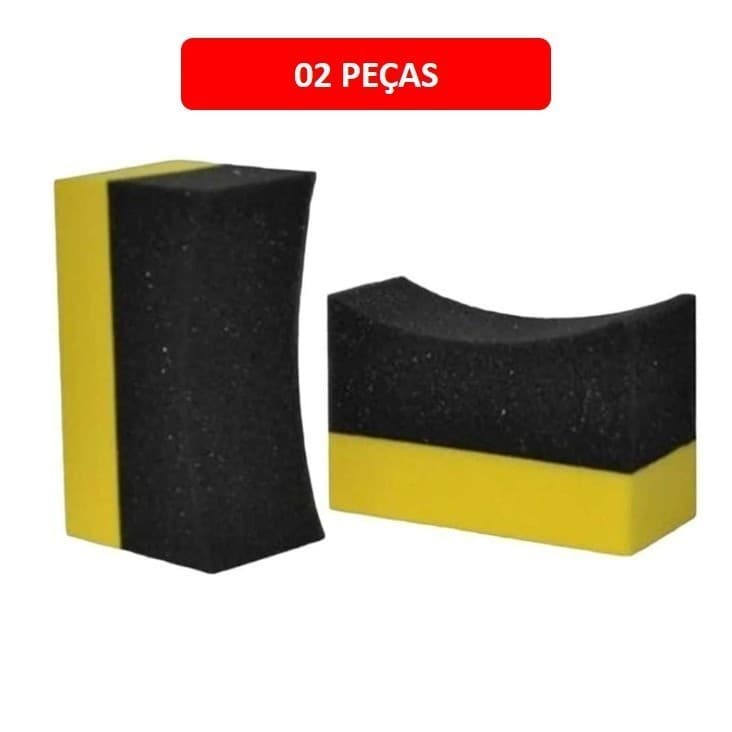 Aplicadores de Pretinho Espuma Amarelo e Preto 2 Und