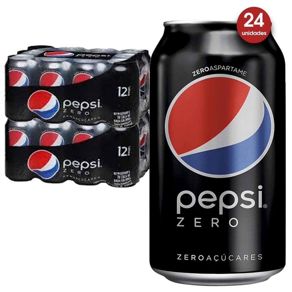 Refrigerante PEPSI Black Zero Lata 350ml (24 Latas)