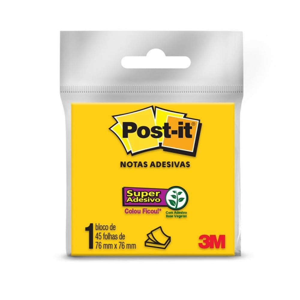 Post-It Amarelo Neon 76x76mm 45 Folhas 3M