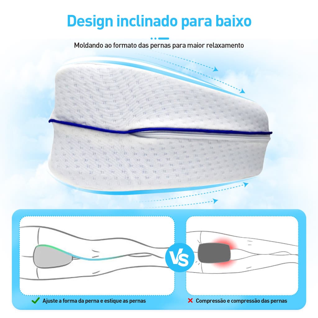 Travesseiro Ortopédico de Postura Almofada Pescoço Pernas Joelho e Pés Estoque no Brasil Envio Imediato Original