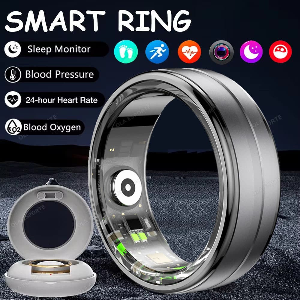 2024 Novo Para Xiaomi Smart Ring Homens Mulheres , Freqüência Cardíaca E Monitor De Oxigênio Sangue Smartring IP68 & 5ATM À Prova D'água , Modo Multi-Desportivo