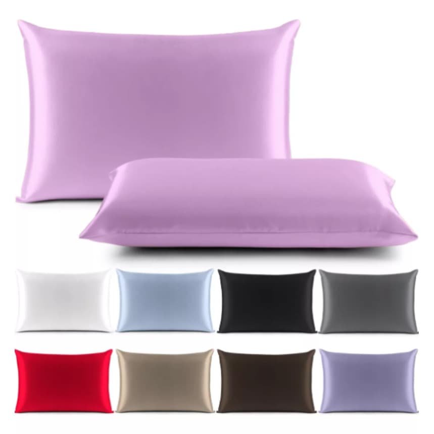 Kit 02 Fronhas de Cetim Anti Frizz 60 X 45 cm Diversas Cores